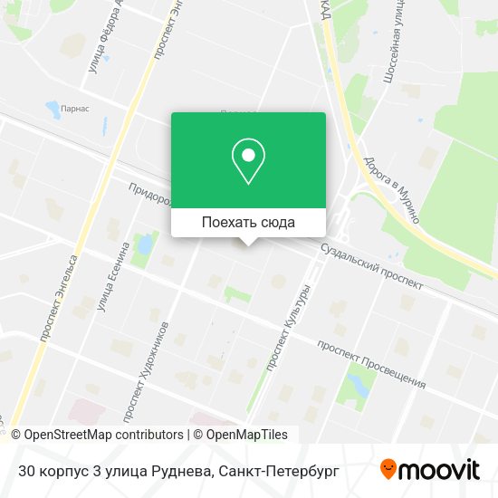 Карта 30 корпус 3 улица Руднева