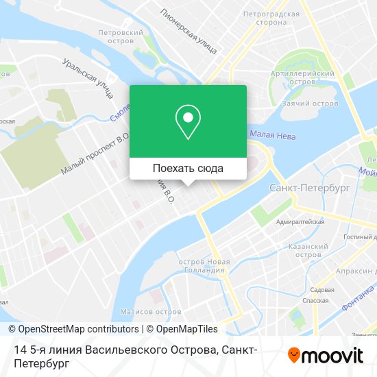 Карта 14 5-я линия Васильевского Острова