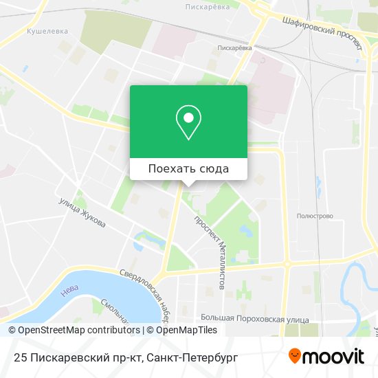 Карта 25 Пискаревский пр-кт
