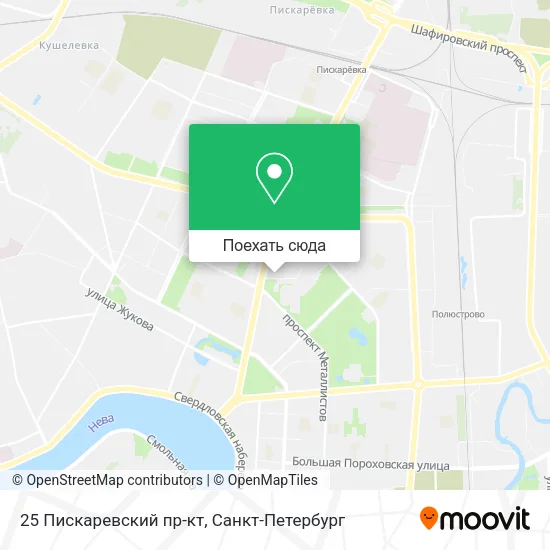 Карта 25 Пискаревский пр-кт
