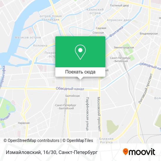 Карта Измайловский, 16/30