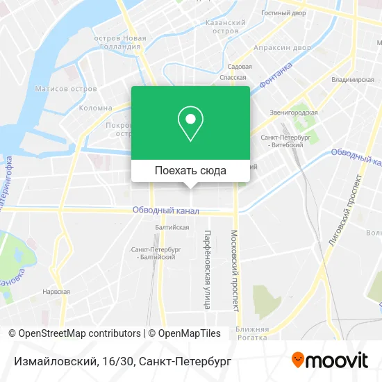 Карта Измайловский, 16/30