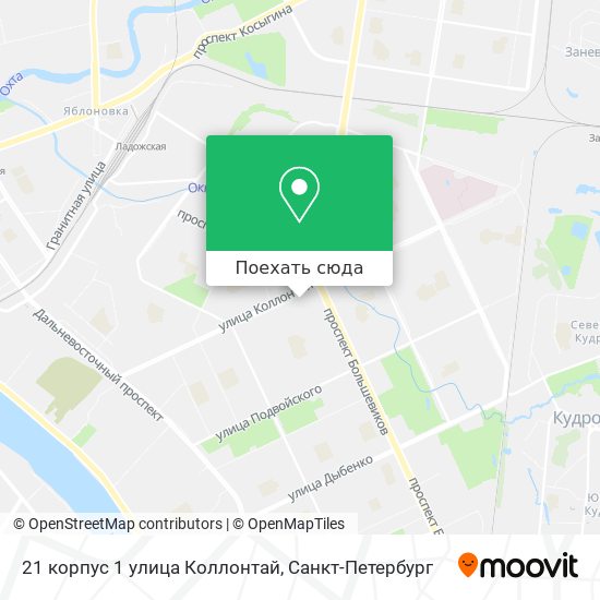 Карта 21 корпус 1 улица Коллонтай