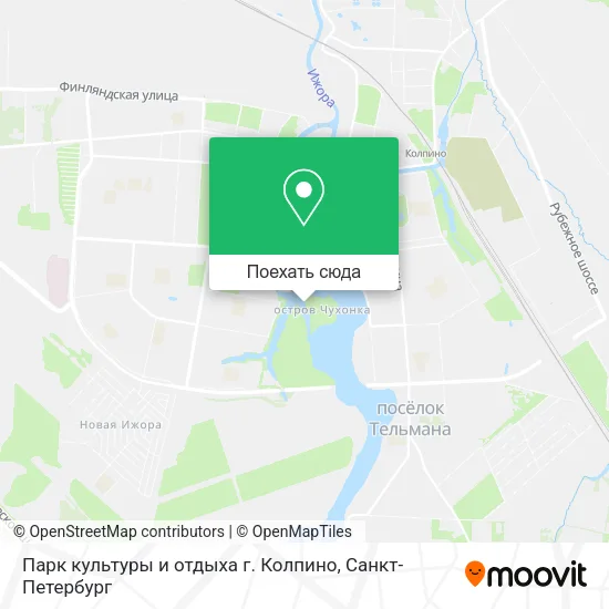 Карта Парк культуры и отдыха г. Колпино