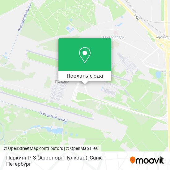 Карта Паркинг P-3 (Аэропорт Пулково)
