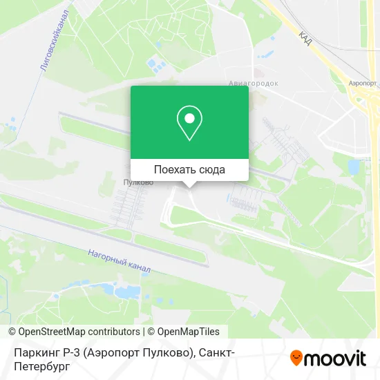 Карта Паркинг P-3 (Аэропорт Пулково)