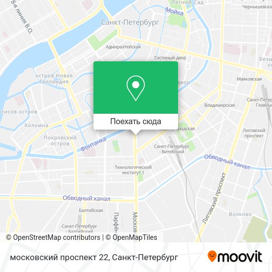 Карта московский проспект 22