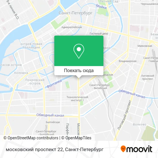 Карта московский проспект 22