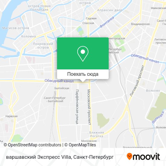 Карта варшавский Экспресс Villa