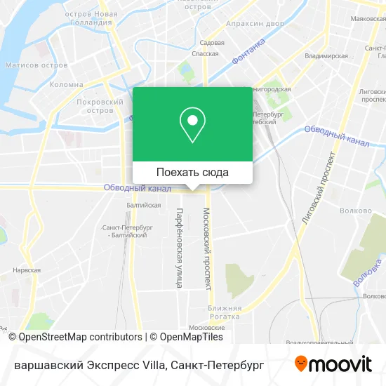 Карта варшавский Экспресс Villa