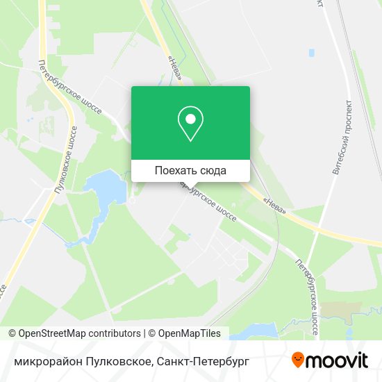 Карта микрорайон Пулковское