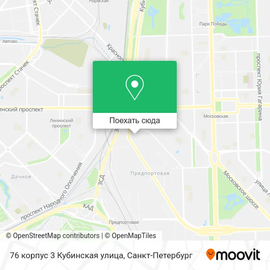 Карта 76 корпус 3 Кубинская улица