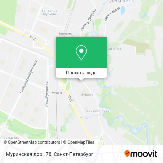 Карта Муринская дор., 78