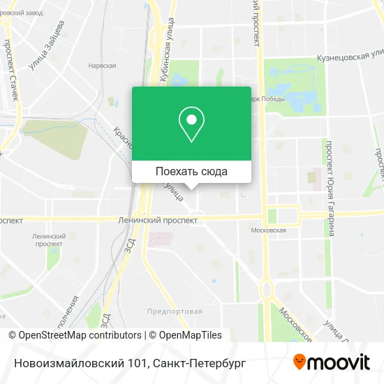 Карта Новоизмайловский 101