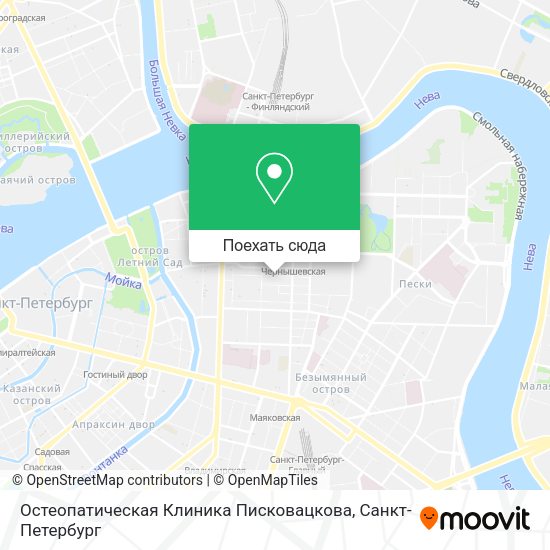 Карта Остеопатическая Клиника Писковацкова
