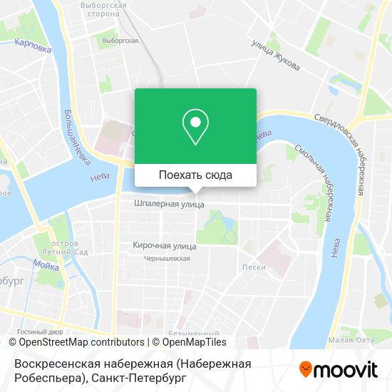Карта Воскресенская набережная (Набережная Робеспьера)
