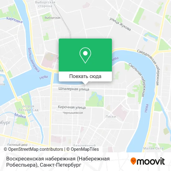Карта Воскресенская набережная (Набережная Робеспьера)