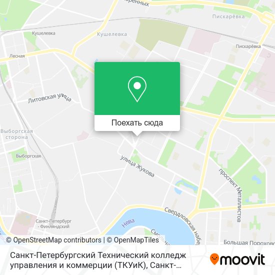 Карта Санкт-Петербургский Технический колледж управления и коммерции (ТКУиК)