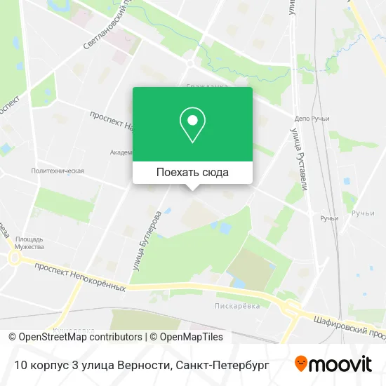 Карта 10 корпус 3 улица Верности