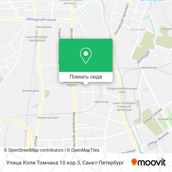 Карта Улица Коли Томчака 10 кор.3