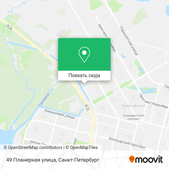 Карта 49 Планерная улица