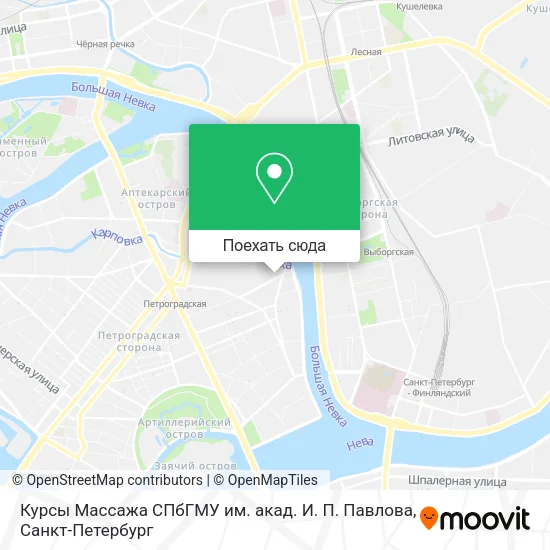 Карта Курсы Массажа СПбГМУ им. акад. И. П. Павлова