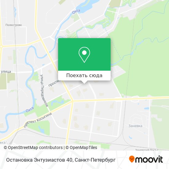 Карта Остановка Энтузиастов 40