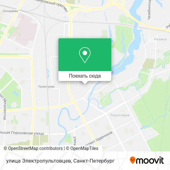 Карта улица Электропультовцев