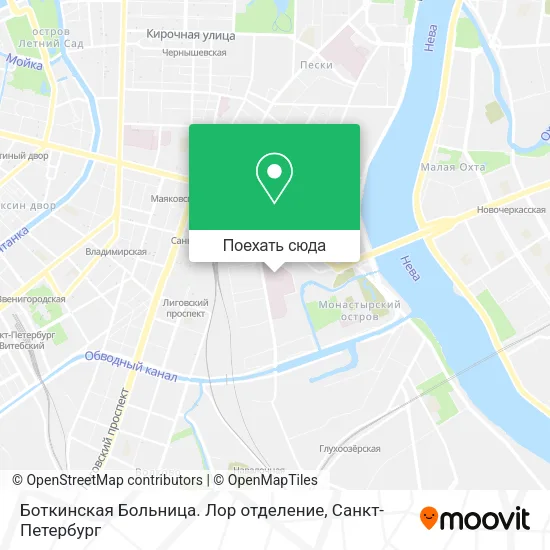 Карта Боткинская Больница. Лор отделение