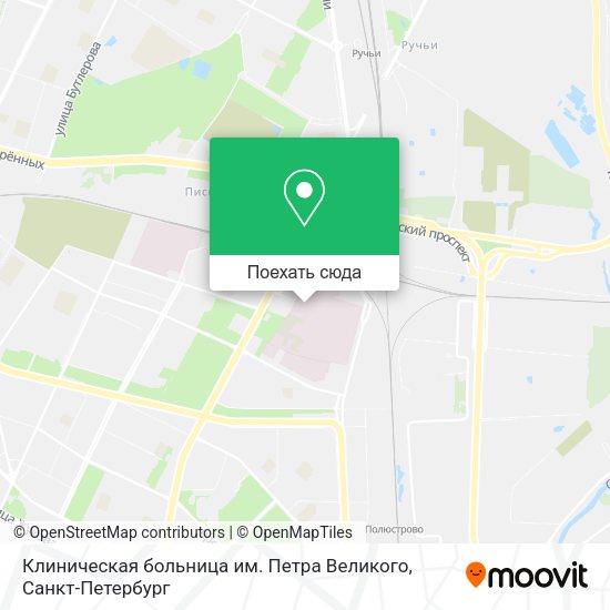 Карта Клиническая больница им. Петра Великого
