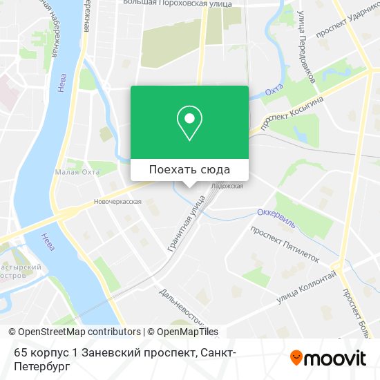 Как доехать до 65 корпус 1 Заневский проспект в Санкт-Петербурге наавтобусе, метро или троллейбусе?