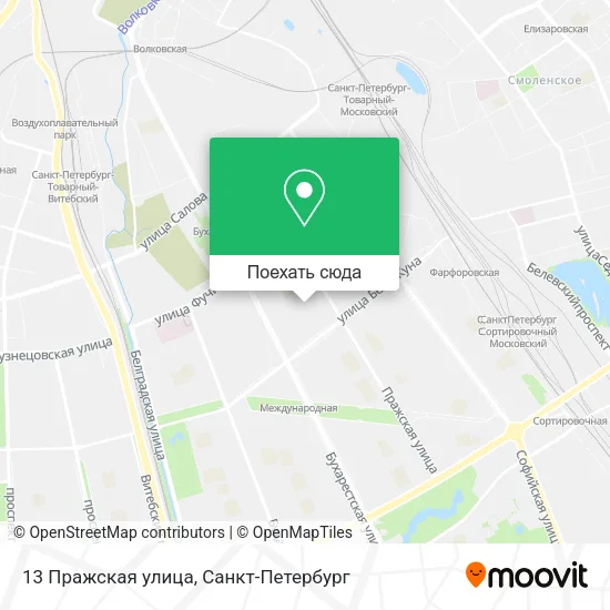 Карта 13 Пражская улица