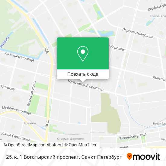 Карта 25, к. 1 Богатырский проспект