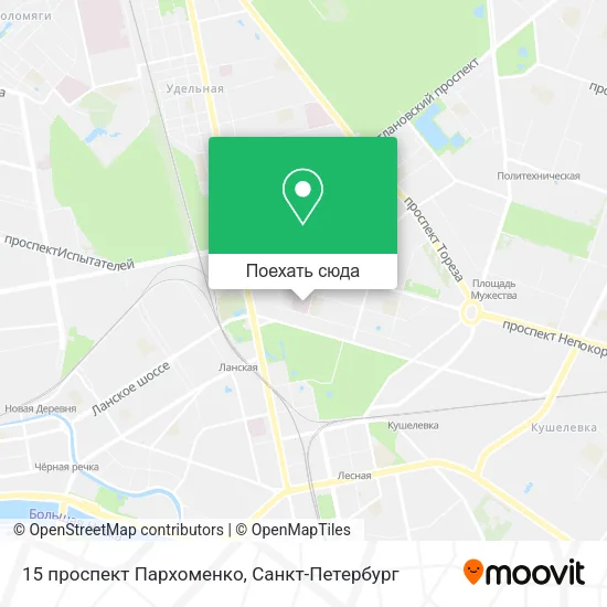 Карта 15 проспект Пархоменко