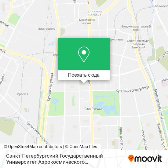 Карта Санкт-Петербургский Государственный Университет Аэрокосмического Приборостроения (ФСПО)