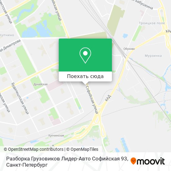 Карта Разборка Грузовиков Лидер-Авто Софийская 93