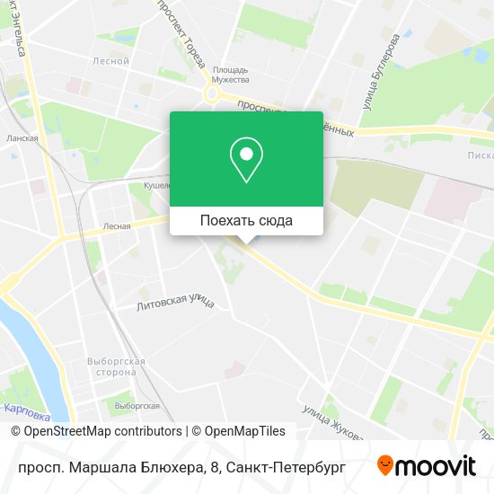 Карта просп. Маршала Блюхера, 8