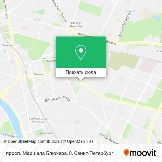 Карта просп. Маршала Блюхера, 8
