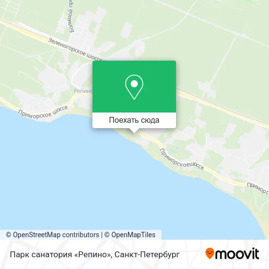 Карта Парк санатория «Репино»