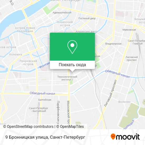 Карта 9 Бронницкая улица