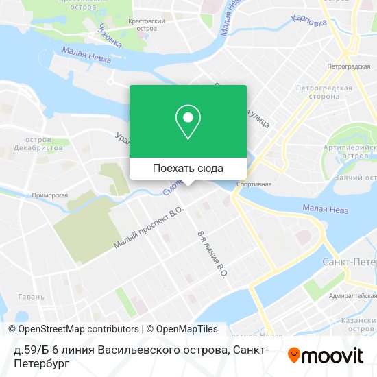 Карта д.59 / Б 6 линия Васильевского острова