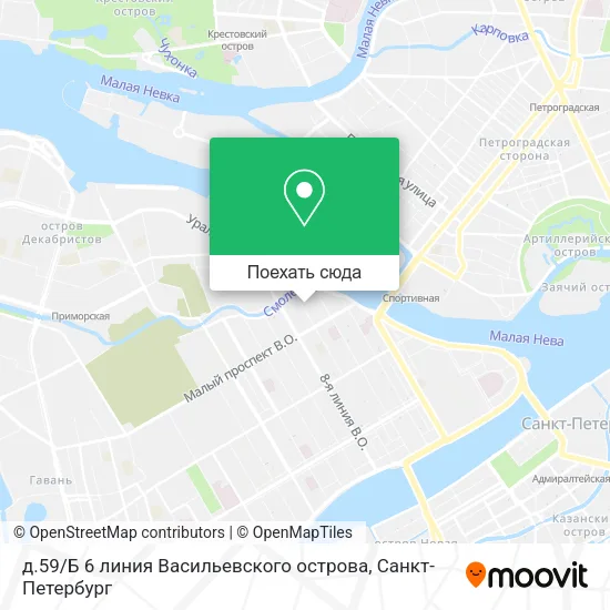 Карта д.59 / Б 6 линия Васильевского острова