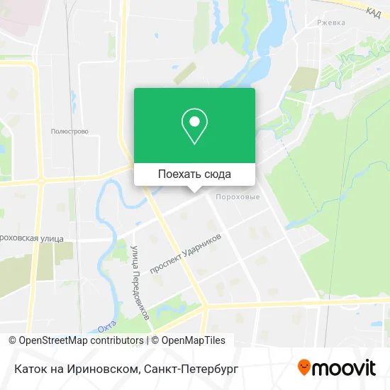 Карта Каток на Ириновском
