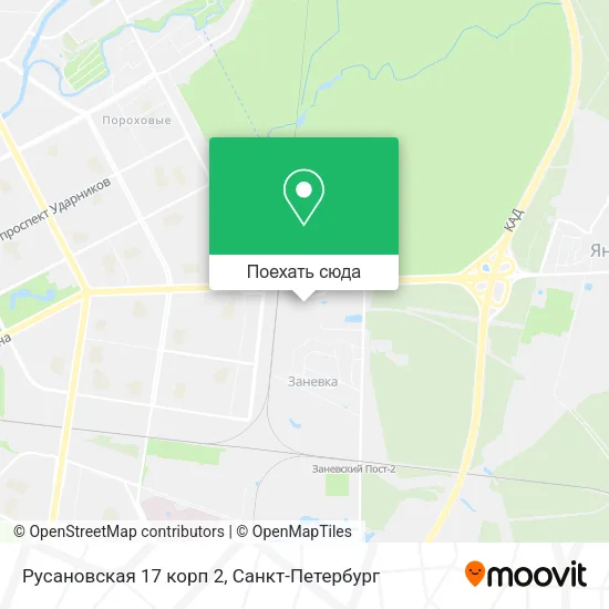 Карта Русановская 17 корп 2