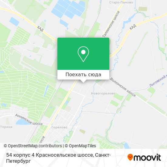 Горелово санкт петербург карта