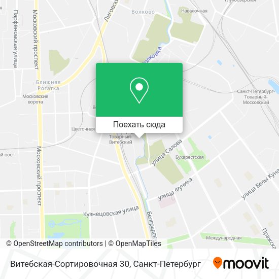 Карта Витебская-Сортировочная 30