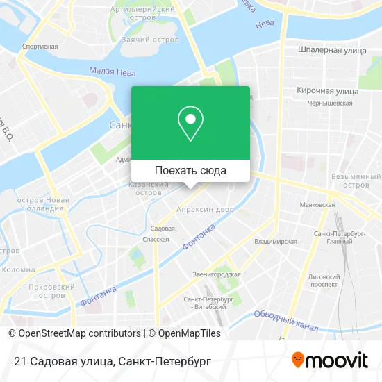 Карта 21 Садовая улица