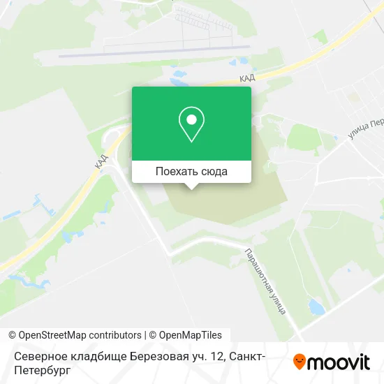 Карта Северное кладбище Березовая уч. 12