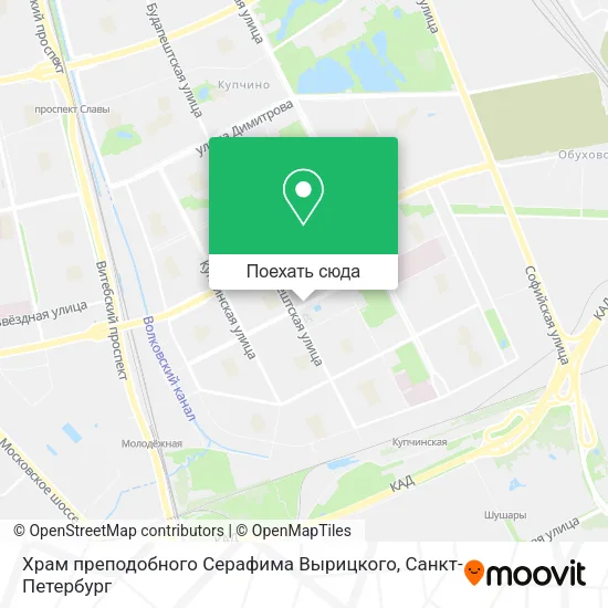 Карта Храм преподобного Серафима Вырицкого