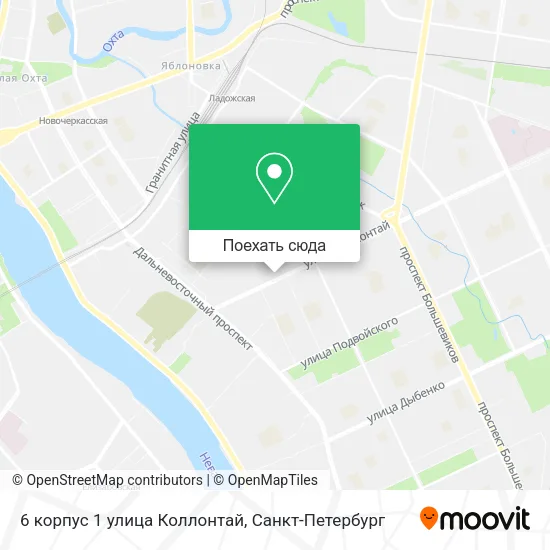 Карта 6 корпус 1 улица Коллонтай